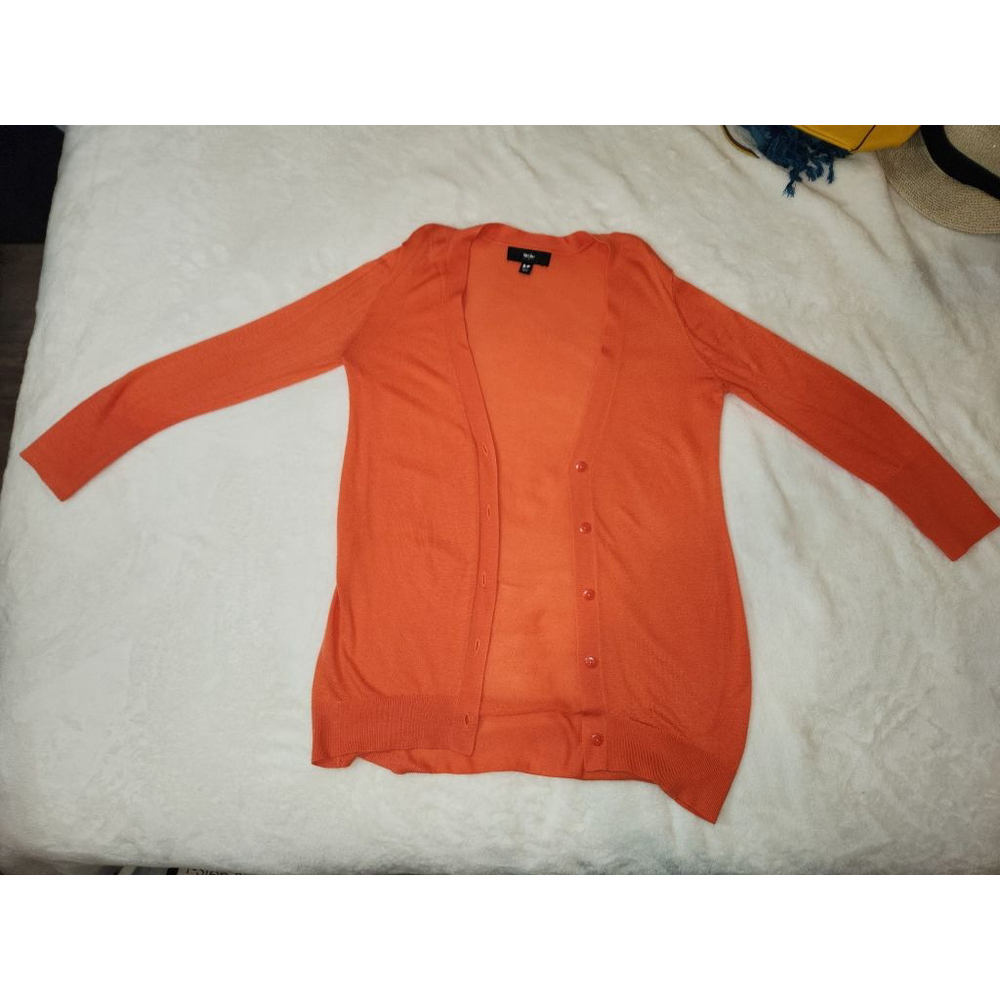 Women's Mossimo Orange Cardigan Size S - Picture 3 of 7